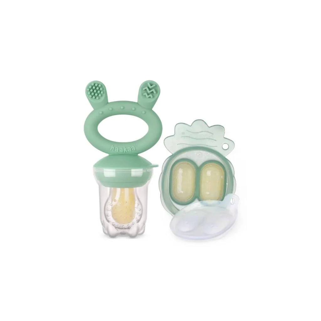 Haakaa Baby Fruit Food Feeder & Mini Freezer Tray | BPA-Free Silicone Feeder