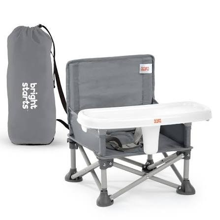 Bright Starts Pop 'N Sit Portable Booster Seat | 3-in-1 Travel High Chair for Babies & Toddlers